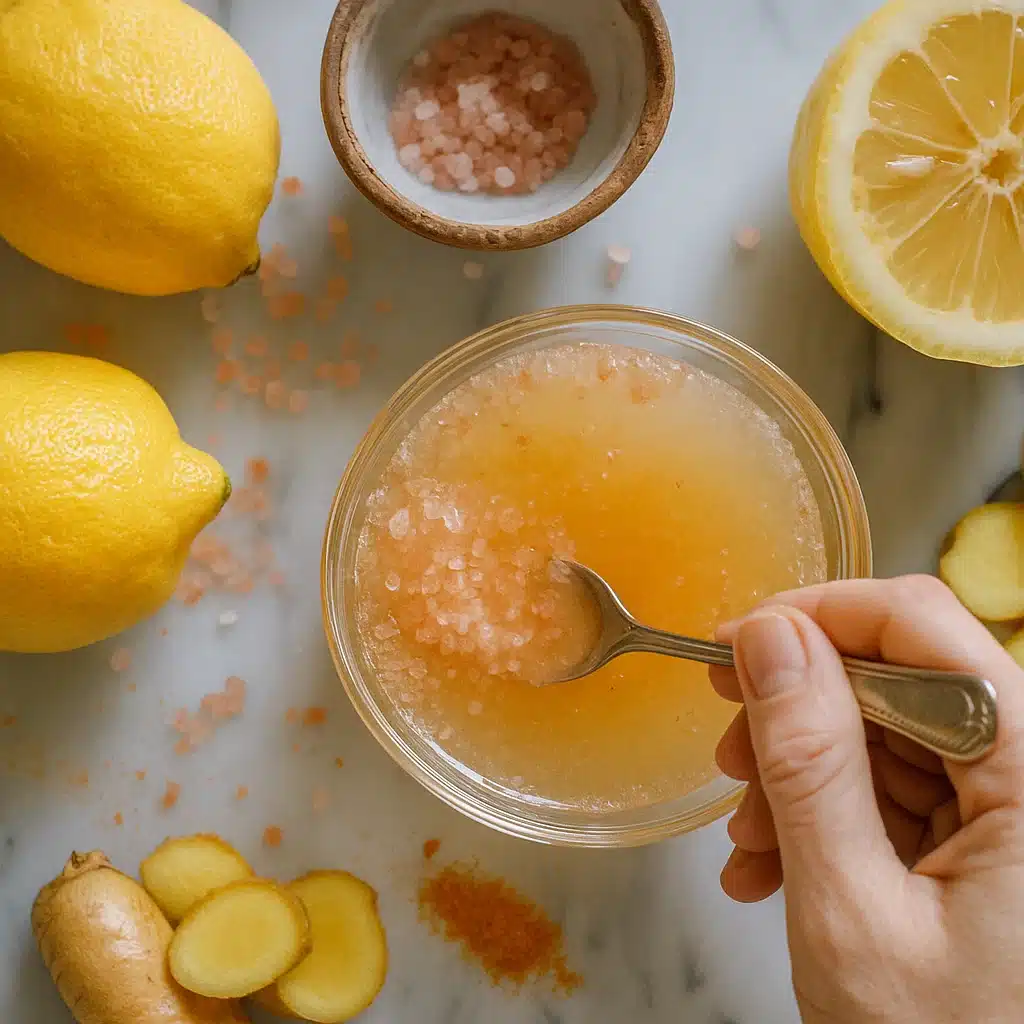 Preparing pink salt weight loss recipe with boosters