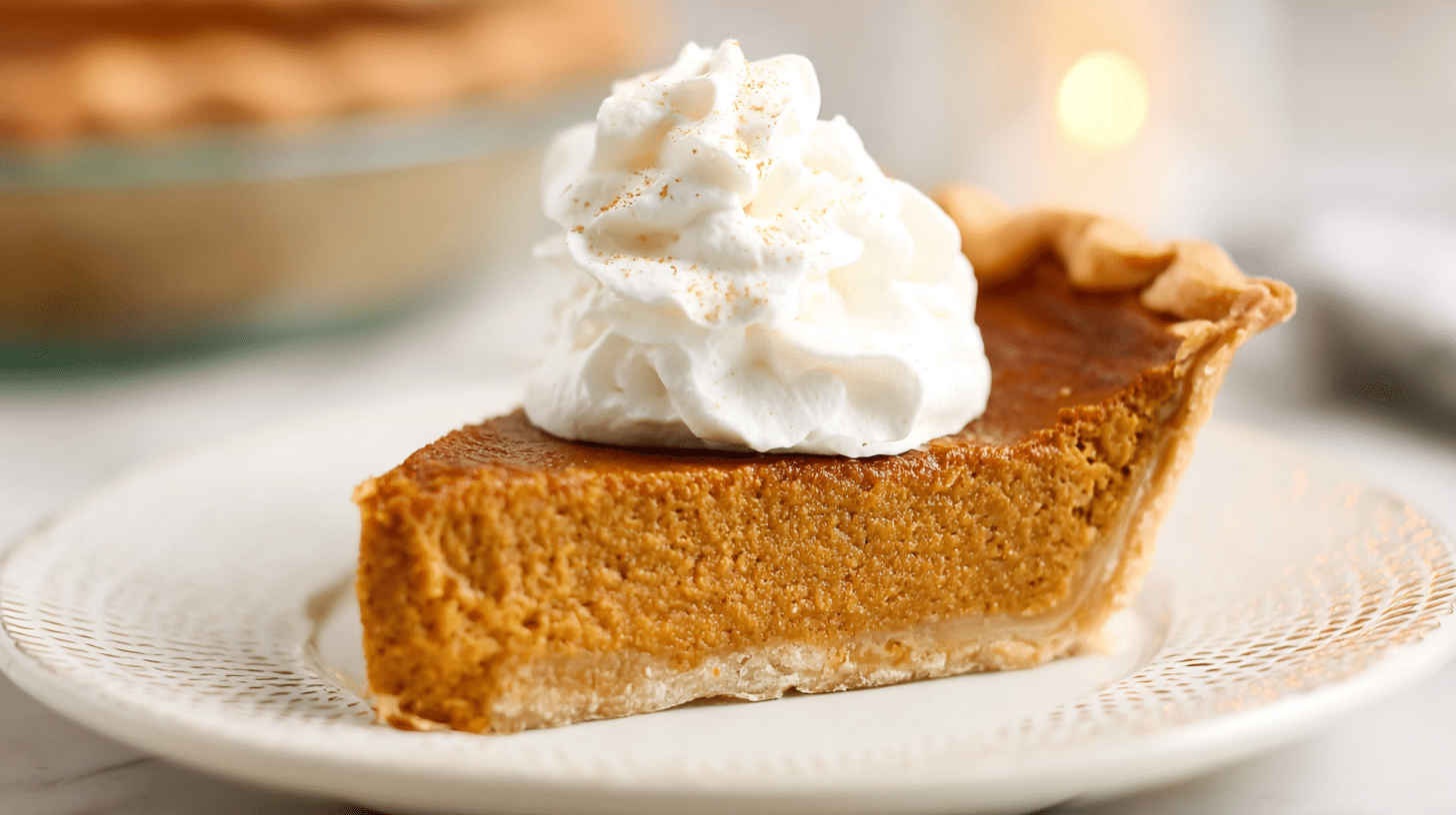 Air Fryer Pumpkin Pie Cups with whipped cream on white plate