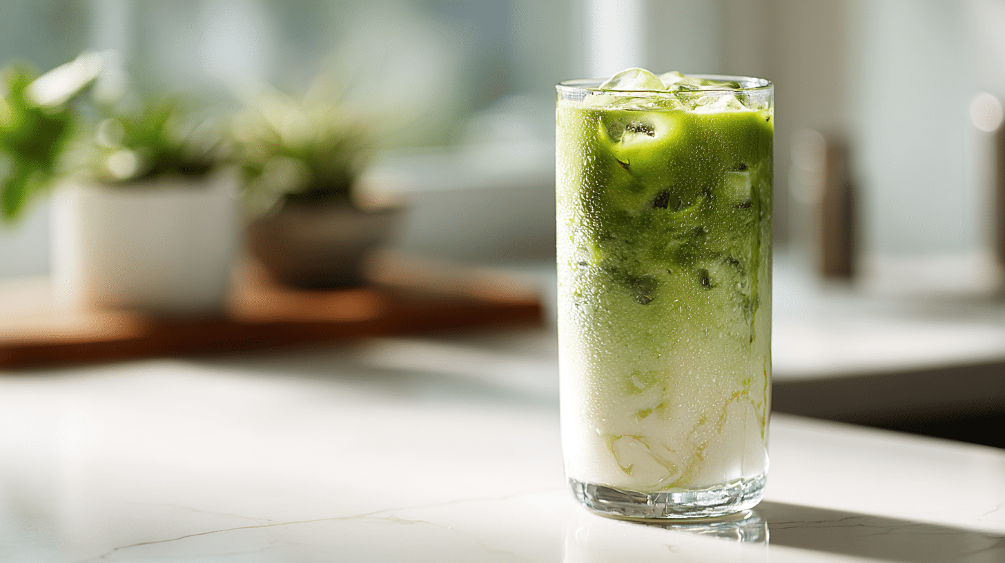 Easy Iced Matcha Latte with Light Milk