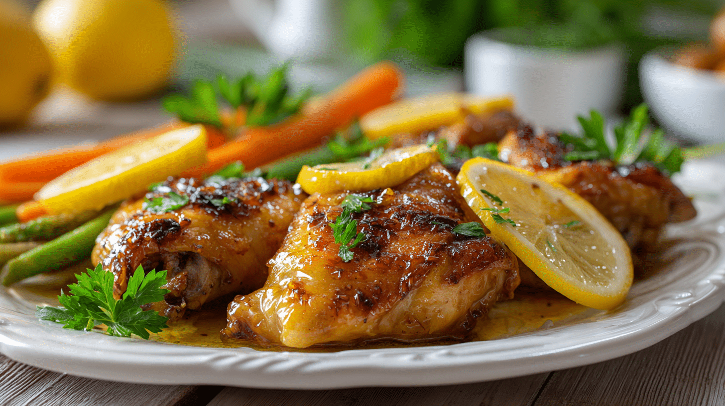 Air fryer honey lemon chicken for Easter dinner