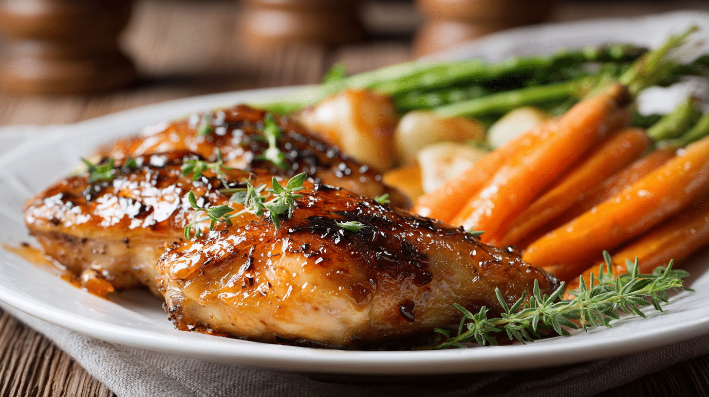 Air fryer sweet glazed Easter chicken with caramelized honey glaze